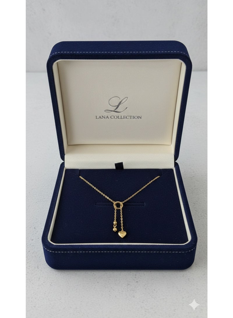 WARD Elegant Gold-Tone Stainless Steel Layered-Look Necklace featuring Heart and Circle Charms - Premium Quality. - Image 4